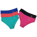 Solid Color Panties With Bird Design